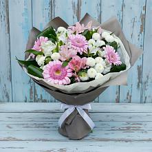 Букет цветов из:  Герберы, Альстромерии и Хризантемы в Ильинский