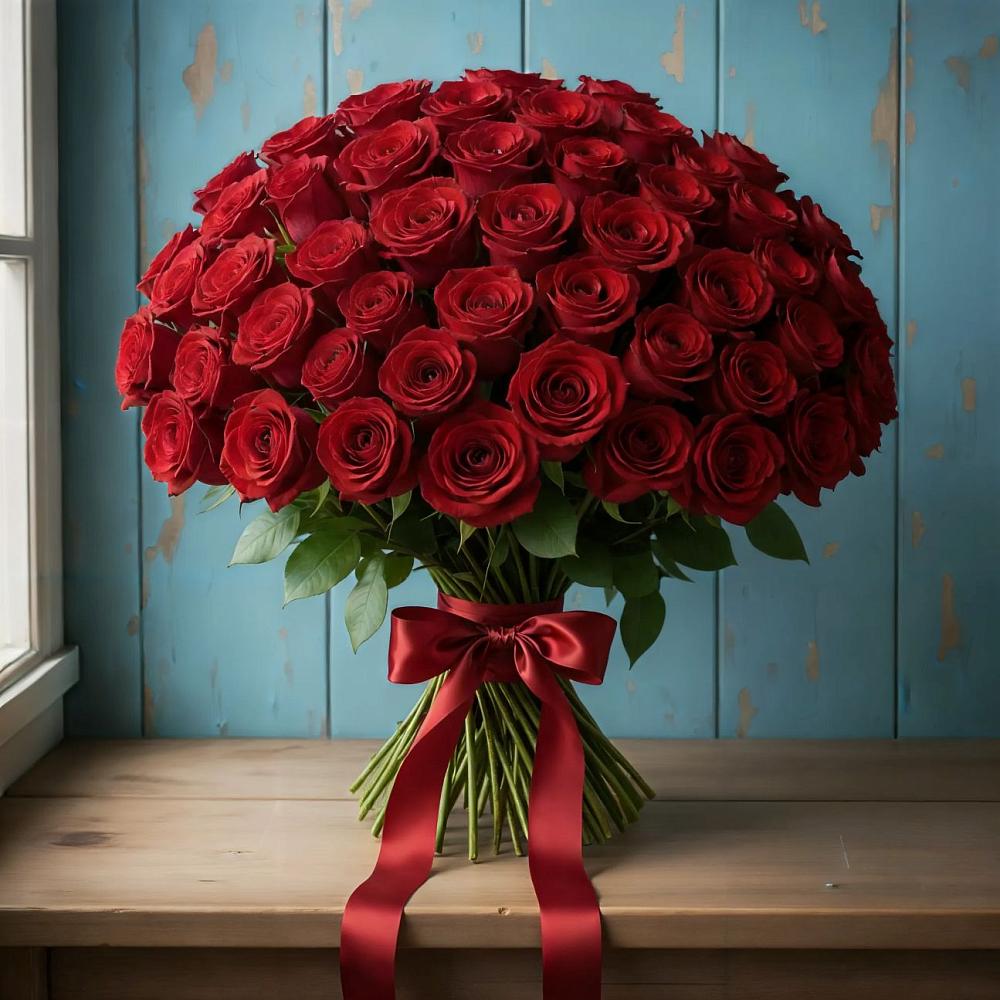 Букет Красные розы Блэк Меджик в Ильинский