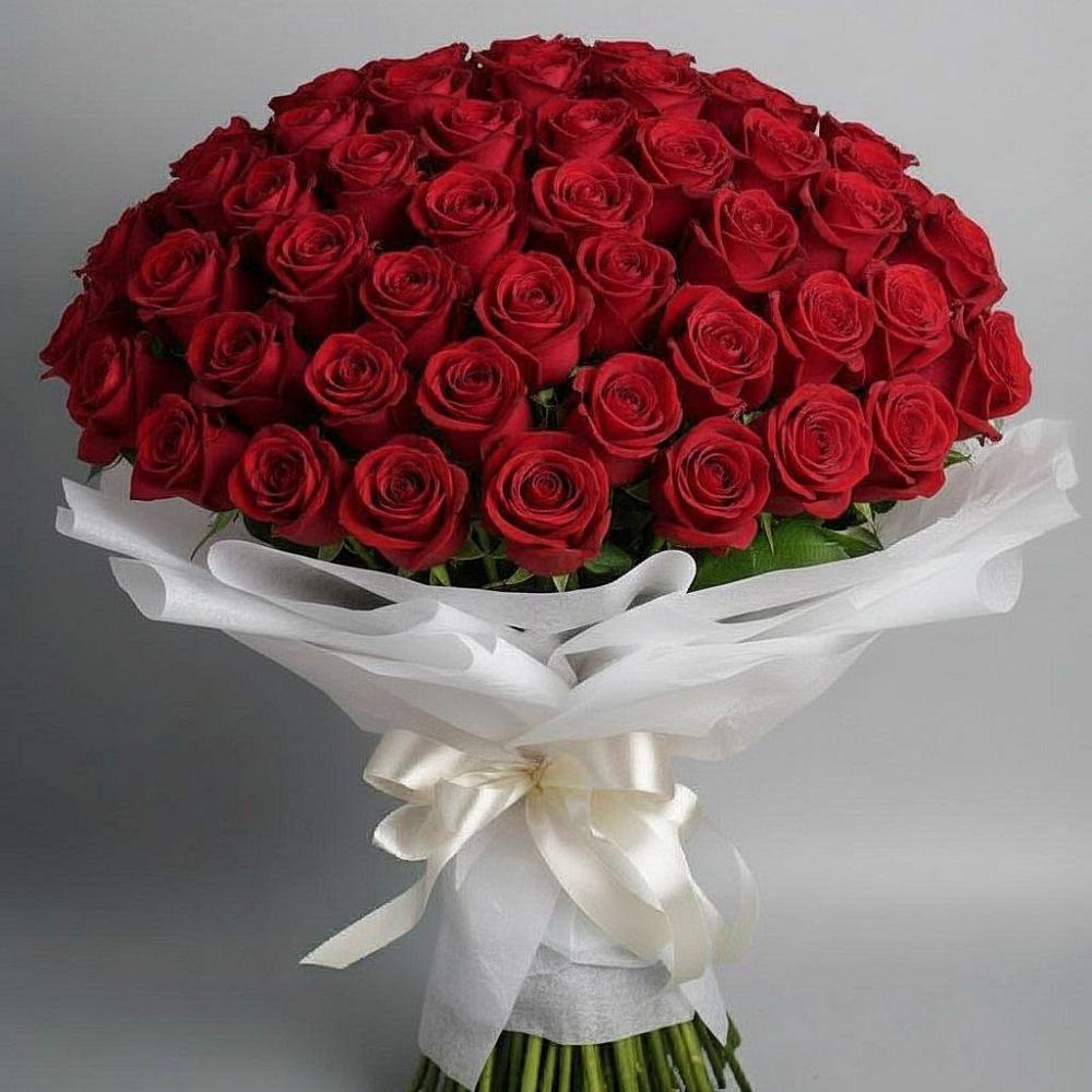 Букет 101 Красная роза Блэк Мэджик в Ильинский