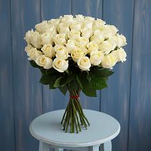 Букет 51 Белая роза Эдлесс Лав в Ильинский
