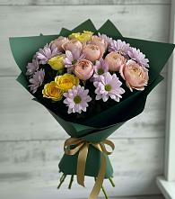 Букет цветов из:  Хризантемы и Розы #REPLACE_PRED# Ильинский