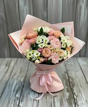 Букет цветов из:  Гвоздики, Розы и Хризантемы в Ильинский