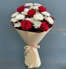 Букет цветов из:  Розы и Хризантемы в Ильинский