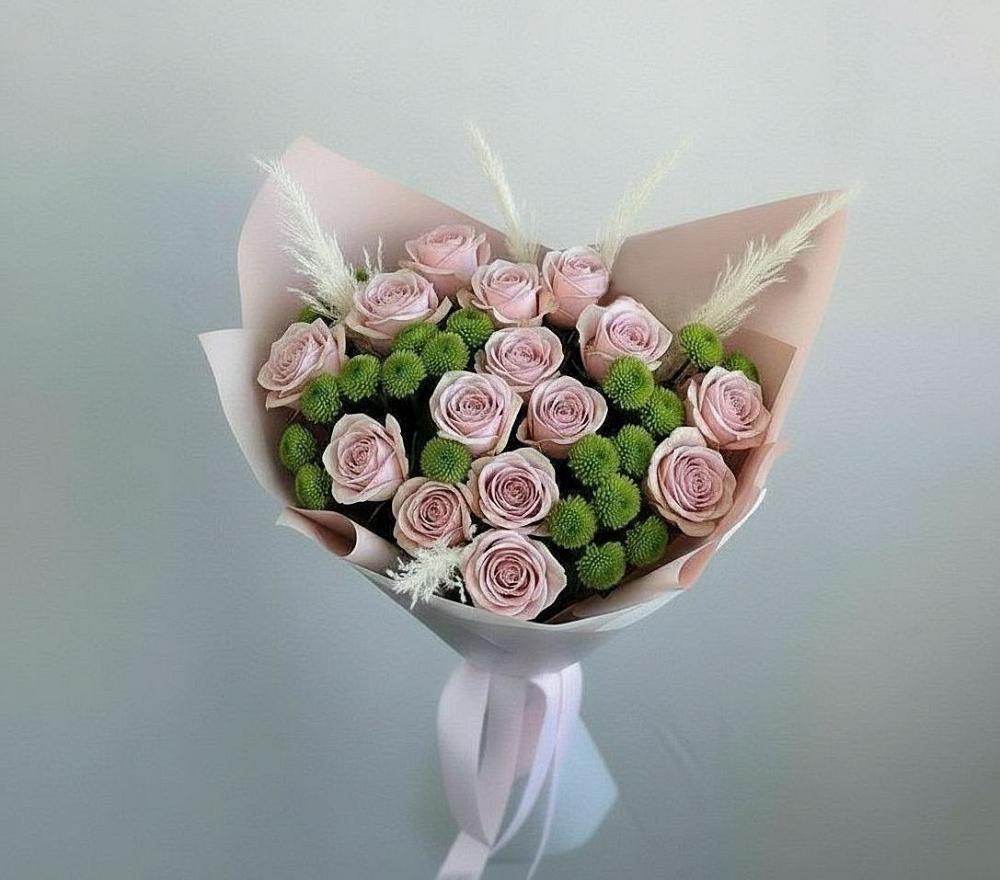 Букет цветов из: Розы и Хризантемы в Ильинский