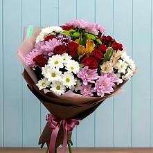 Букет цветов из:  Розы, Хризантемы и Альстромерии #REPLACE_PRED# Ильинский