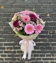 Букет цветов из:  Герберы и Хризантемы #REPLACE_PRED# Ильинский