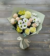 Букет цветов из:  Альстромерии, Розы и Хризантемы #REPLACE_PRED# Ильинский